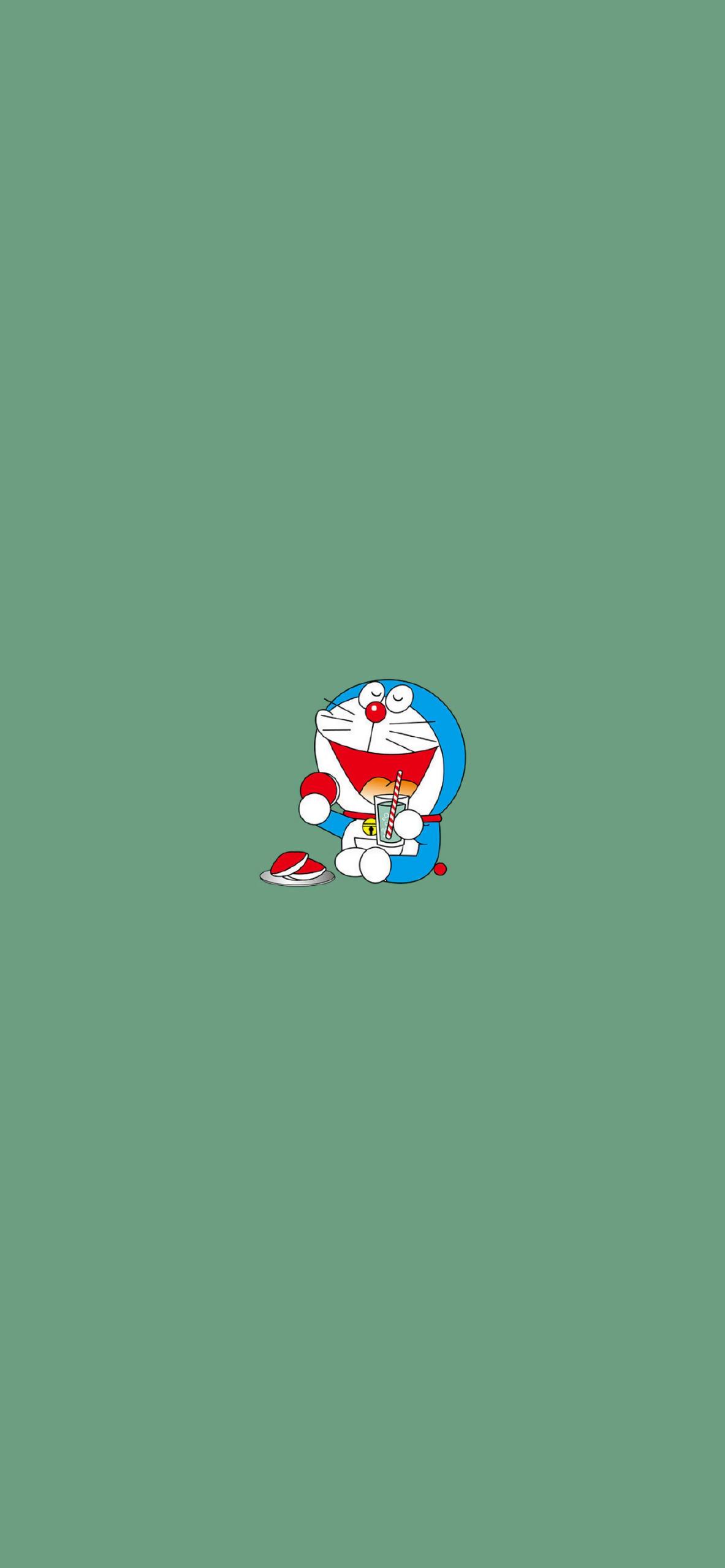 手机壁纸机器猫带文字壁纸预览
